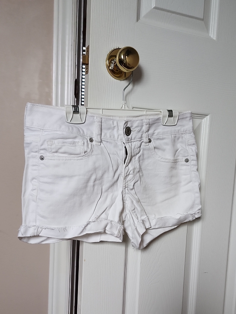 American Eagle  White Denim Jean Short Shorts